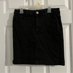 Missguided black denim skirt